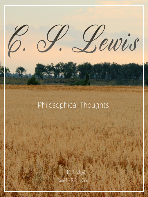 Title details for Philosophical Thoughts by C. S. Lewis - Wait list